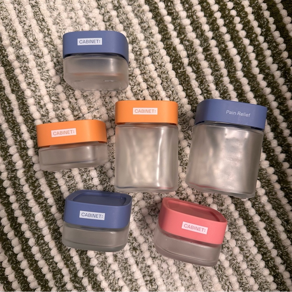 Cabinet Health Refillable Stackable Bottles